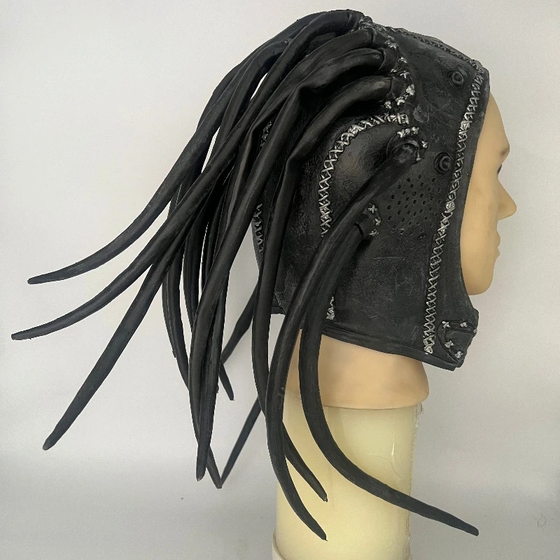 Horrific Monster Latex Headgear, Cosplay Braid Mask, Weaving Braids, Helmet, Costume Party, Halloween Prop