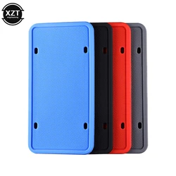 Kit de marco de matrícula de silicona para coche, soporte de placa de matrícula desmontable, impermeable, montado en Tornillo, para automóvil de EE. UU., Canadá