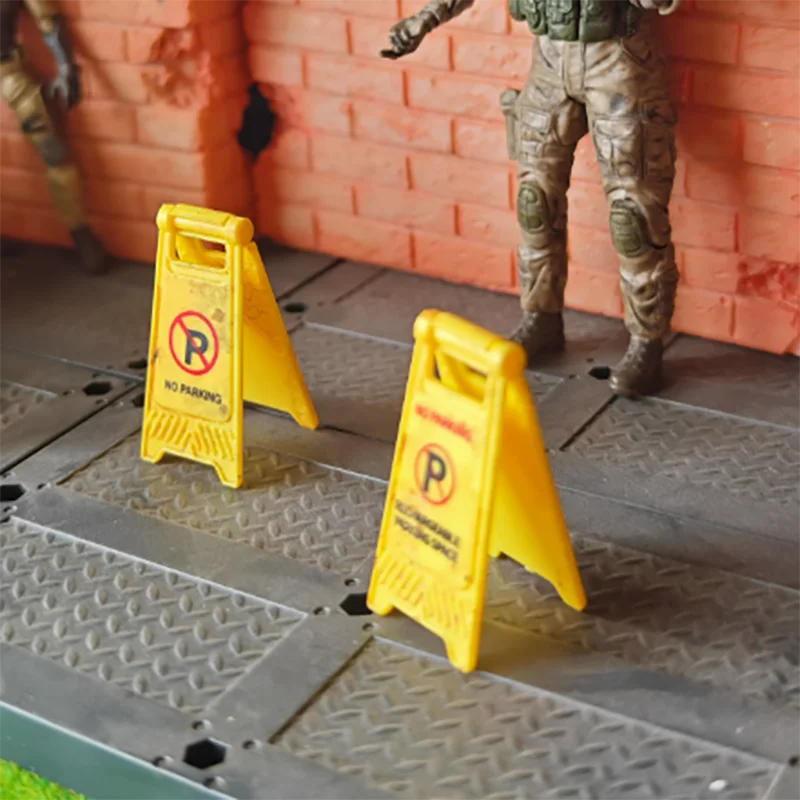 

Масштаб 1: 18, военный стояночный знак, модель барьера, движущаяся кукла 3,75 дюйма, аксессуары для сцены, коллекционная демонстрационная игрушка