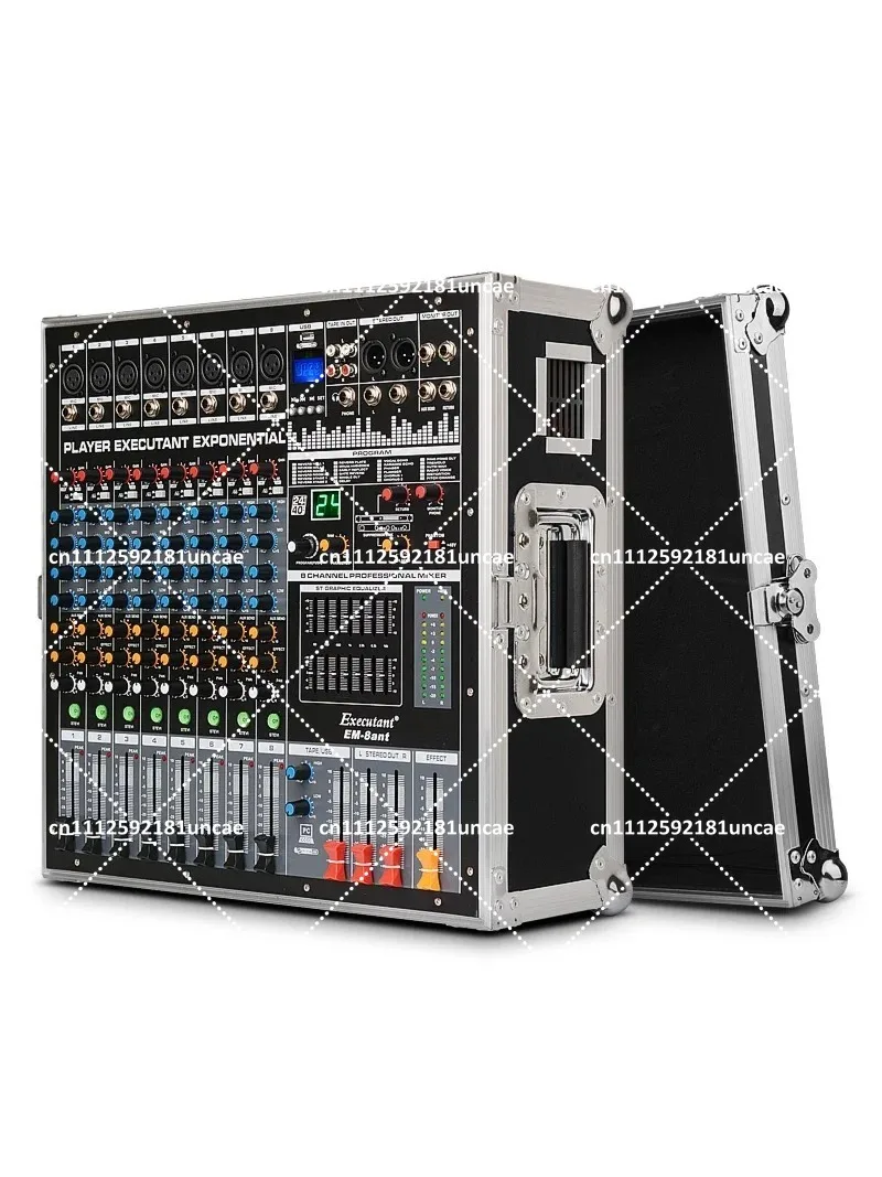 12-Channel All-in-One Mixer with Bluetooth, 24 Digital Effects, Power Amplifier for Stage, Wedding, and Live Performance