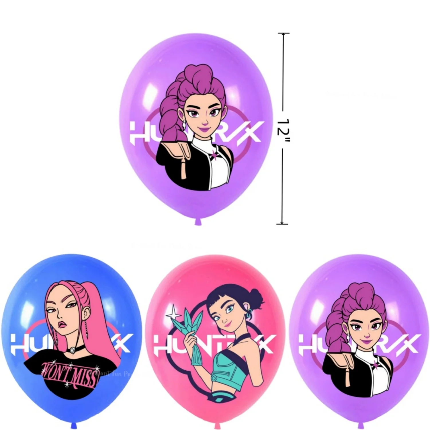 12 قطعة شيطان الصيادين بالونات الحفلات Kpop أنيمي 12 بوصة اللاتكس بالون مجموعة استحمام الطفل صبي فتاة حفلة عيد ميلاد زينة الاطفال هدية #2