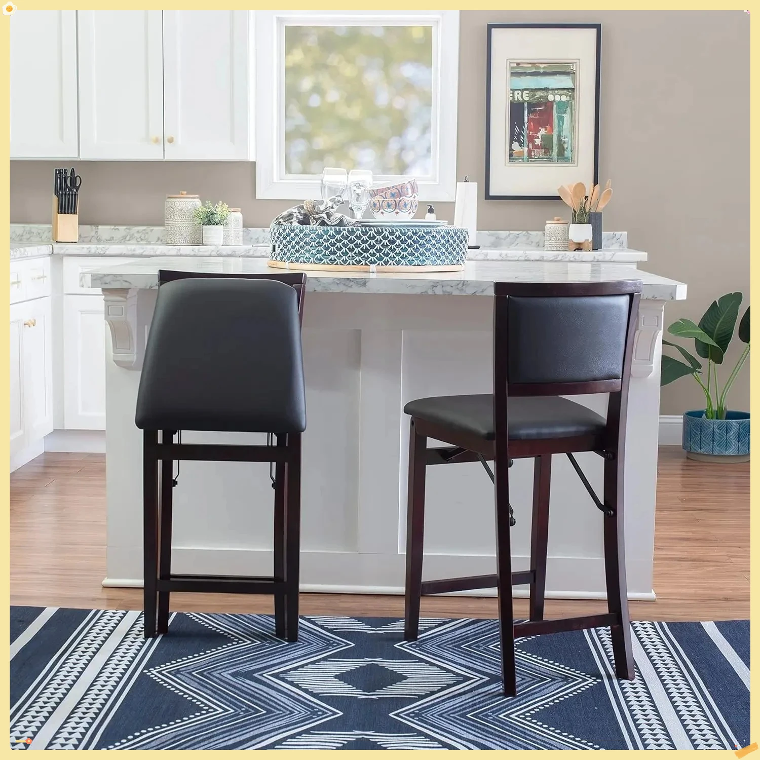 Folding Counter Stool, 24-Inch