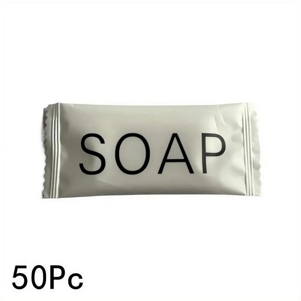 50PCS Bulk Hotel Soap Bars Individually Wrapped Travel Size for Gym Camping Shelter Light Scent Men Women Hospitality Mini Soap