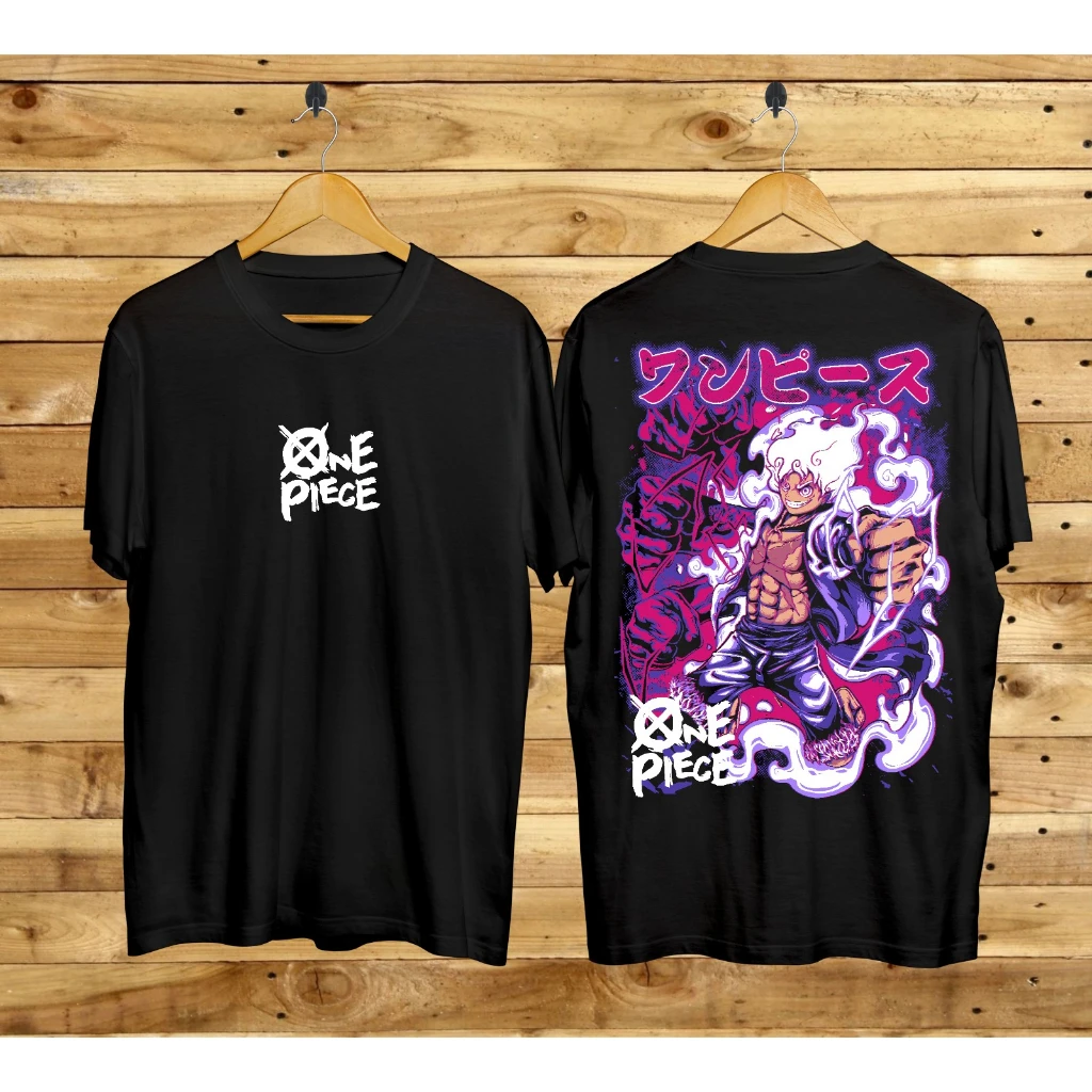 

Japanese Anime ONE PIECE Cotton Unisex T Shirt Men Baju Lelaki Wanita Perempuan Anime Graphic Kids Tee Short-sleeved Women