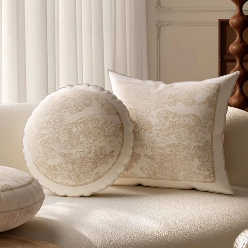 Cream Pillows Jungle Leopard Pillows Luxury Velvet Brown Decorative Pillow Cover For Sofa Chair Living Room Home Decorations