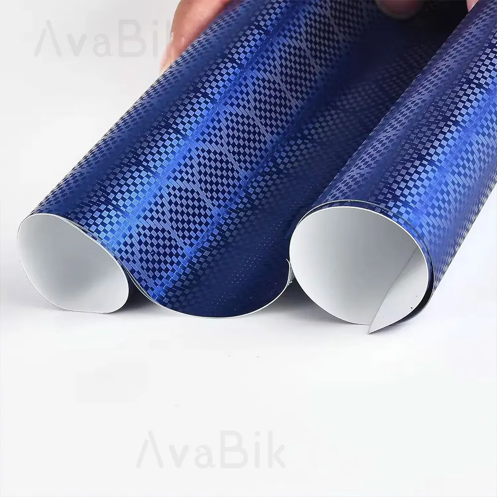 

Premium PET Bubble Free Car Vinyl Wrap Film Anti-Scratch UV Proof Matte Blue Honeycomb Diamond Carbon Fiber Cool Sticker
