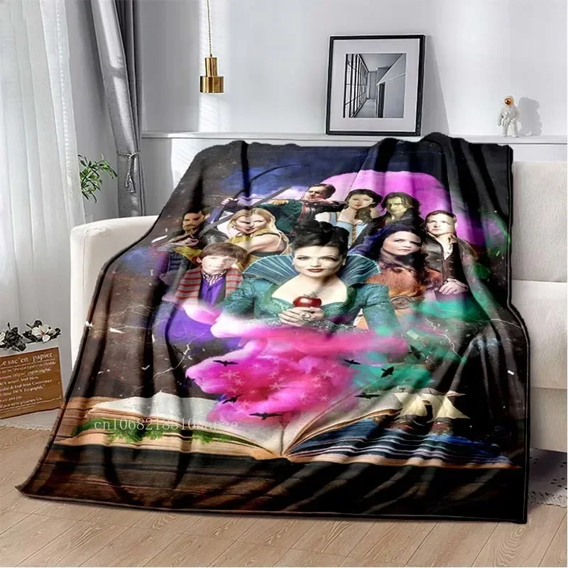 O-Once Upon A Time Fashion Blanket Adventure Sci-Fi Series American TV Blanket Soft Flannel Blanket Magic Fantasy Drama