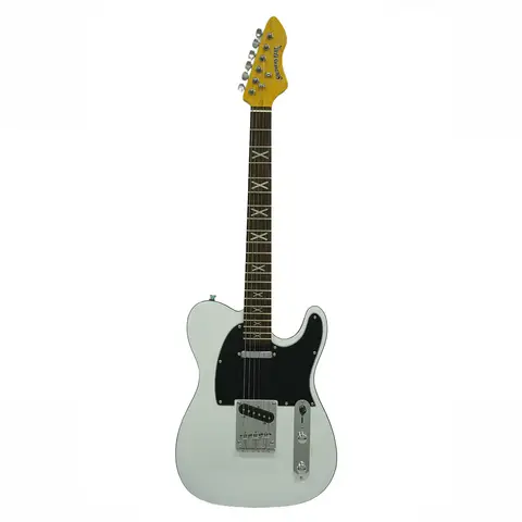 Eastern Music White Gloss Alder Body Telecaster Electric Guitar with Case