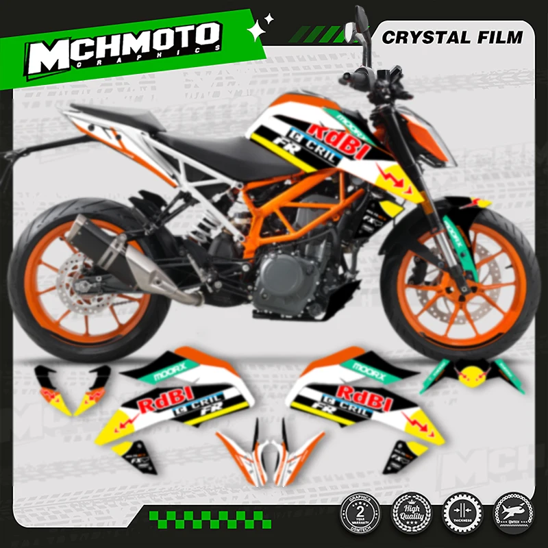 

MCHMFG Custom Team Motorcycle Graphics Decals Stickers Kits For KTM Duke 125 390 2017 2018 2019 2020