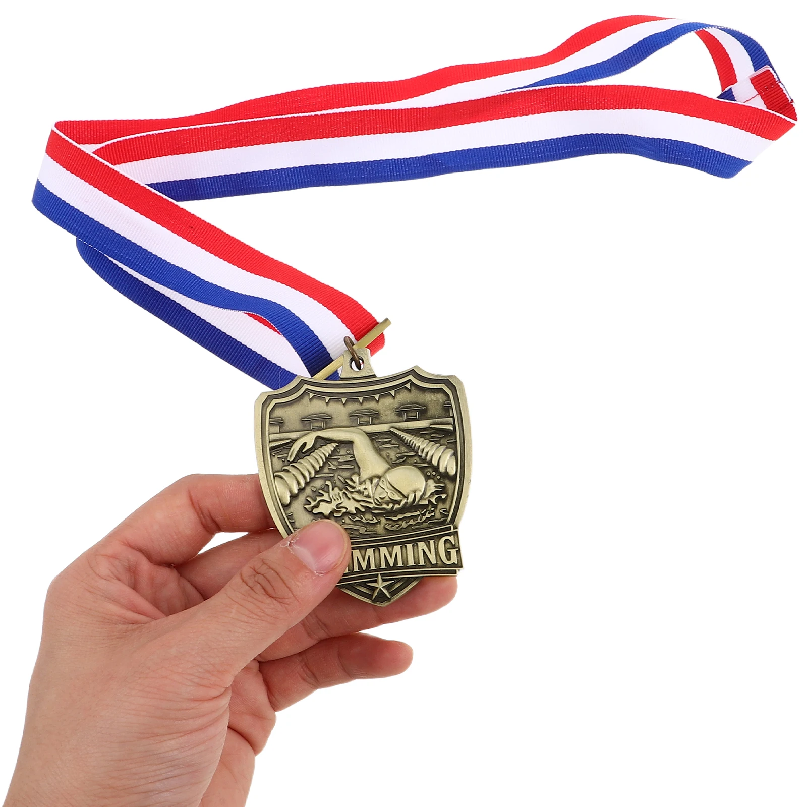 

3Pcs Swimming Achievement Medals Vintage Style Zinc Alloy Prize for Tournament Sports Honor Champion First Place Award Medal