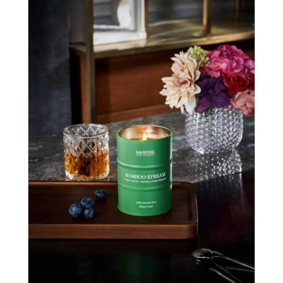 شموع معطرة من الخيزران شمعة عطرية طبيعية غير سامة لتخفيف التوتر والتأمل والاسترخاء مثالية للجو المنزلي En