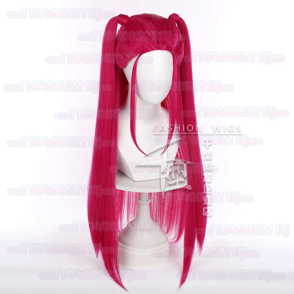 Peruki Cosplay Mira Damskie Peruki na Halloween Demon Hunters Peruka Cosplay 75cm Odporna na Ciepło Syntetyczna Peruka na Imprezę Mira + Czepek pod Perukę
