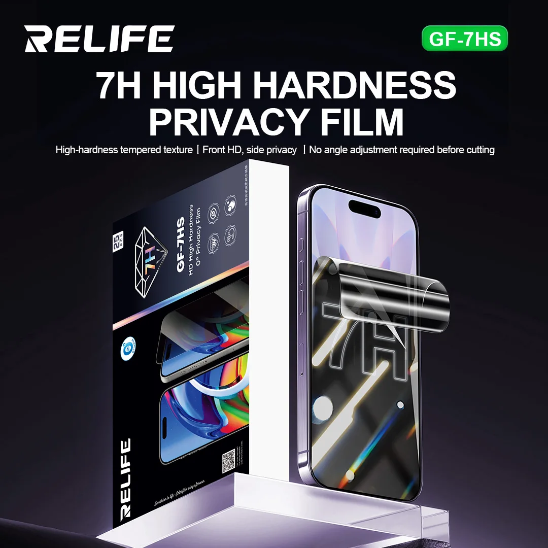

Защитная гидрогелевая пленка RELIFE GF-7HS с высокой твердостью, HD-качеством, текстурой закаленного стекла, для полного покрытия экрана, с функцией защиты конфиденциальности (HD Privacy)