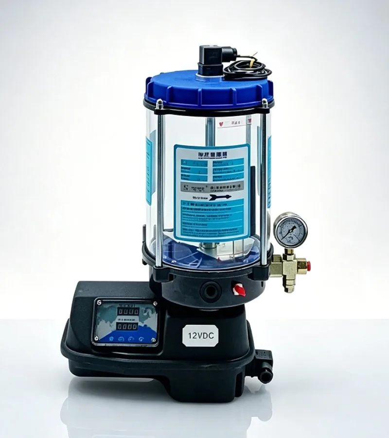 24V Automatic Progressive Grease Lubrication Pump for Excavator/Loader, Centralized Lubrication System 8L