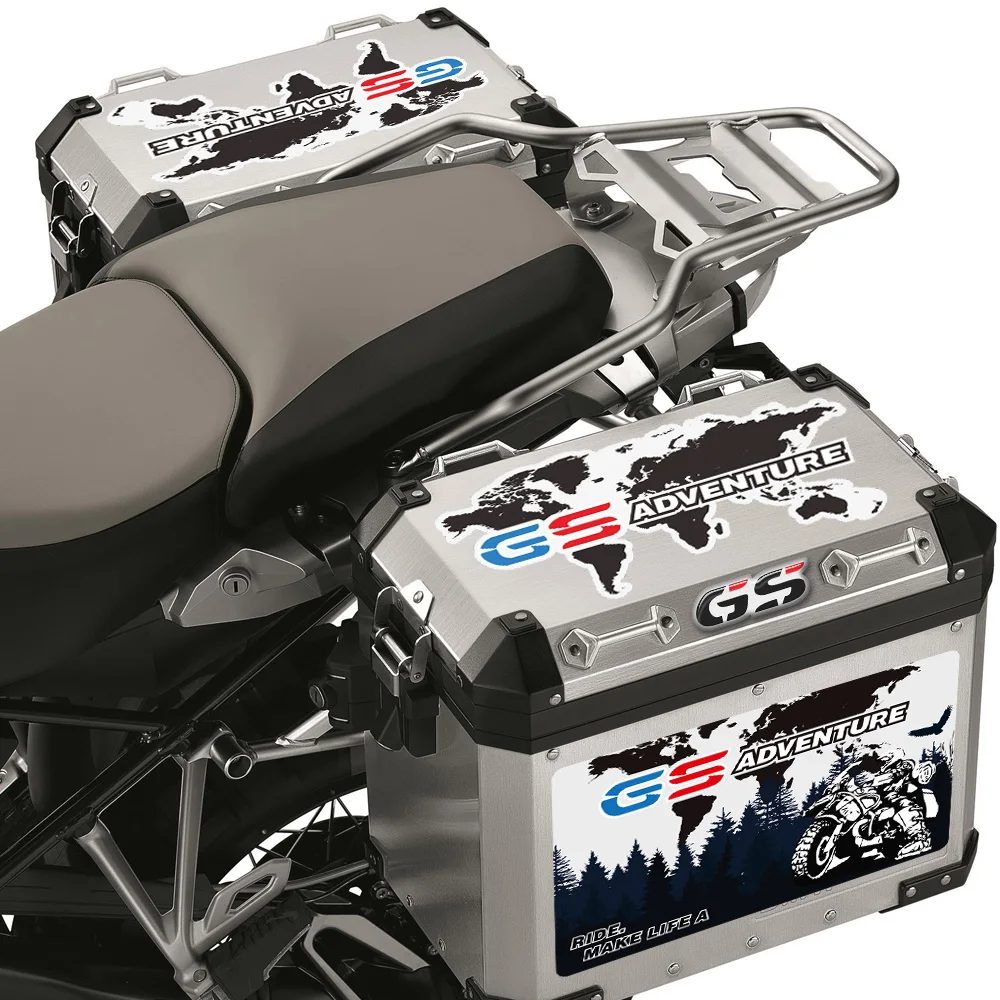 Moto Tail Top Side Box custodie StickersTrunk bagagli protezione decorativa in alluminio per BMW R1200GS R 1200 GS GSA Adventure