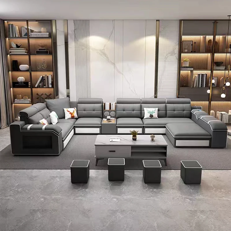 Show Waterproof Sofa Living Room Ajustable Luxury Gaming Sofa Sectional Center Lazy Armrest Entertainment Divano Salon Furniture