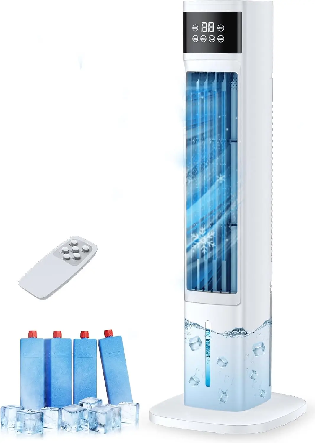 

Evaporative Air Cooler, 3-in-1 Portable Air Conditioners for Room, 4 Modes 3 Speeds, Fast Cooling Portable AC Unit/24H Timer