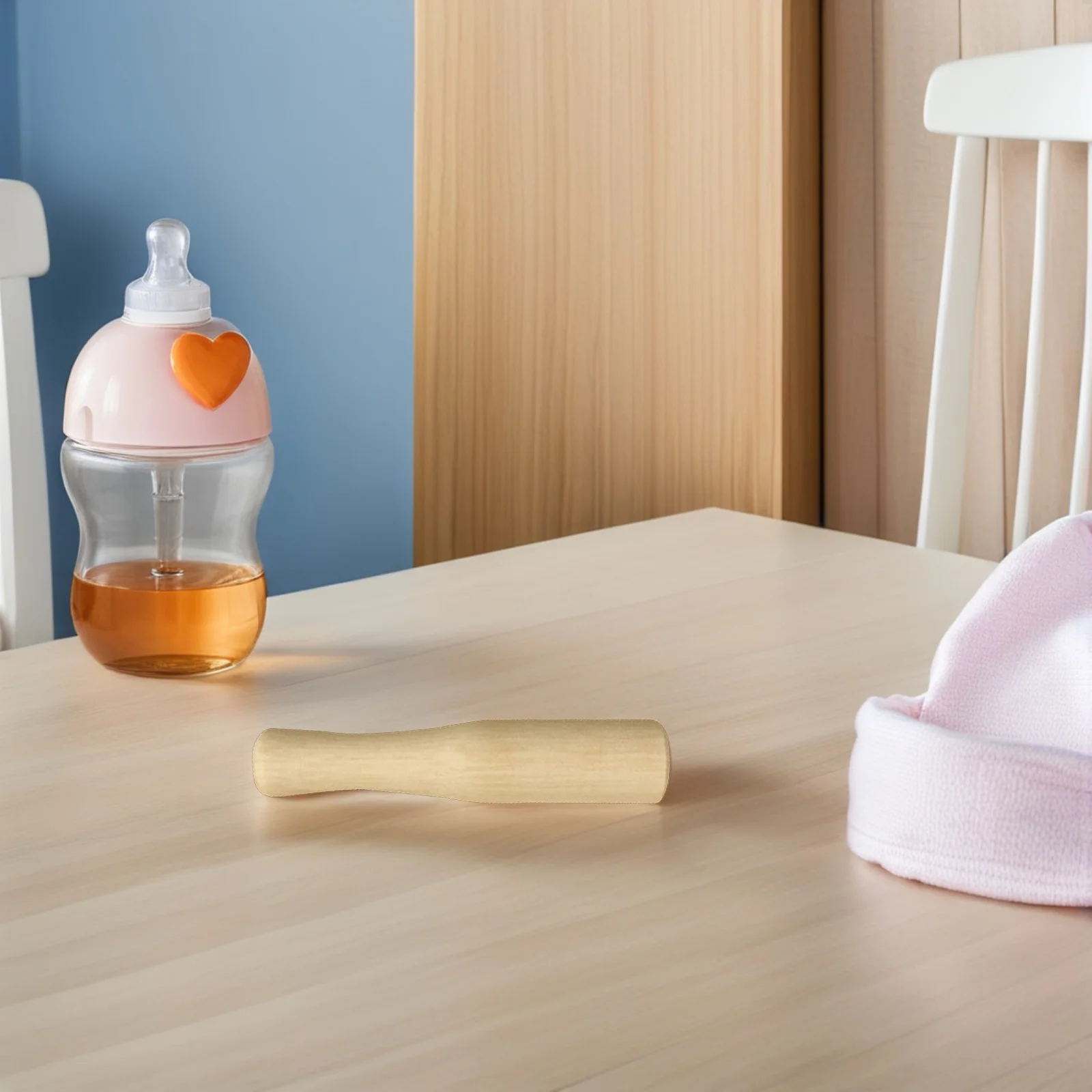 مدقة الخشب الطبيعي مقبض طويل مريح الغذاء الخالط طحن قضيب لصلصة هريس حساء هلام الكسترد أداة موخيتو الخالط #2