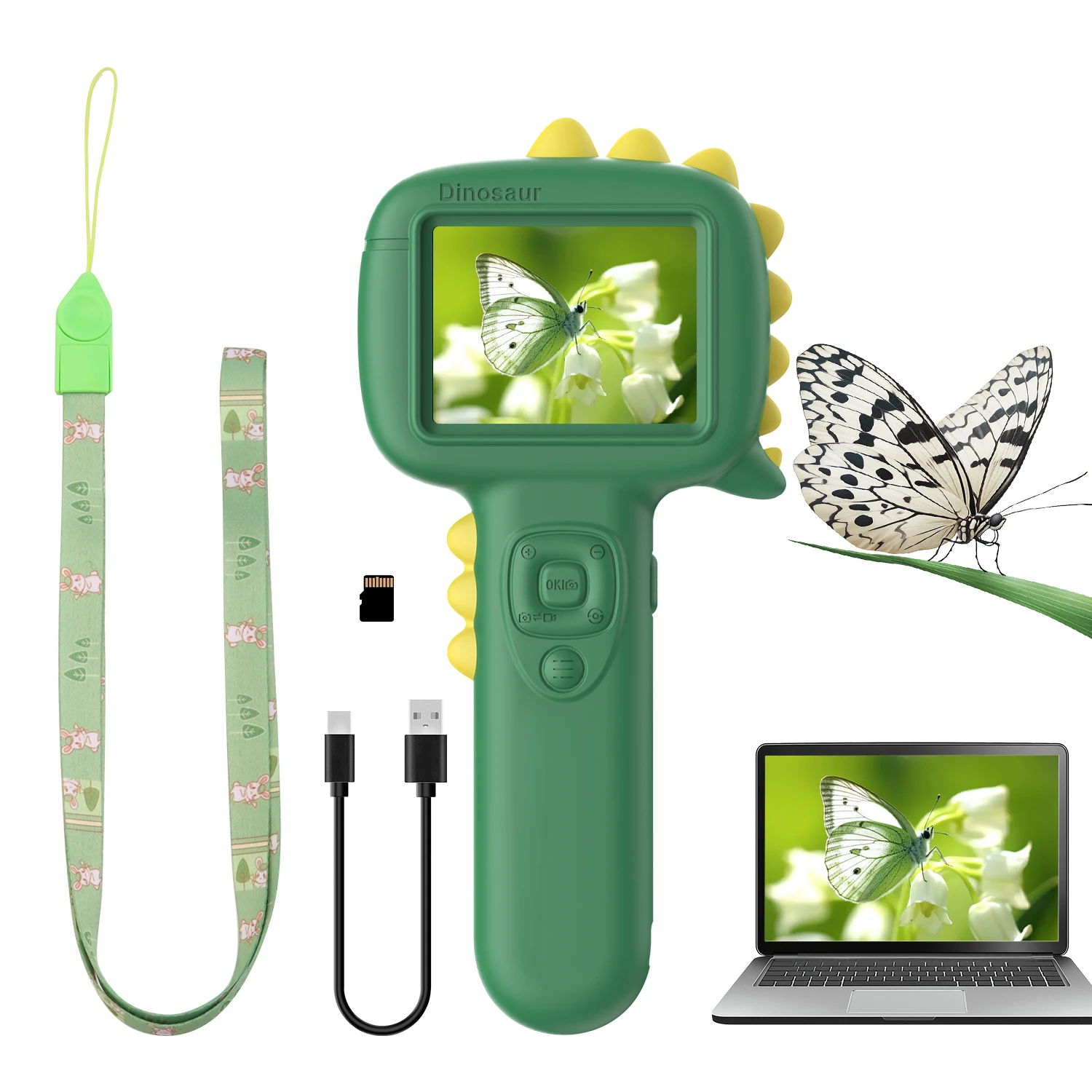 

Детский игрушечный микроскоп, портативный карманный микроскоп для детей, 24-дюймовый экран, 16-кратный зум, ручной микроскоп, игрушка в подарок для детей