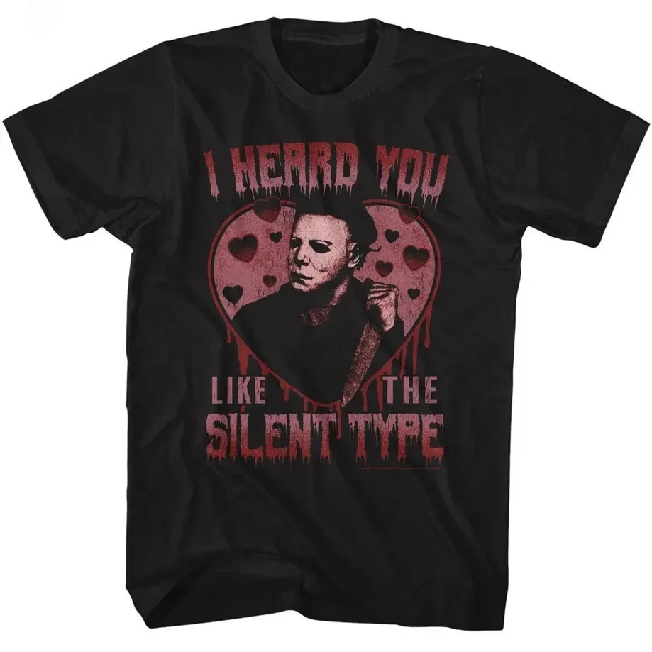 Halloween Michael Myers Horror Movie Print Cotton Short Sleeve T-Shirt Men Women Summer Vintage Streetwear Casual Tee Tops
