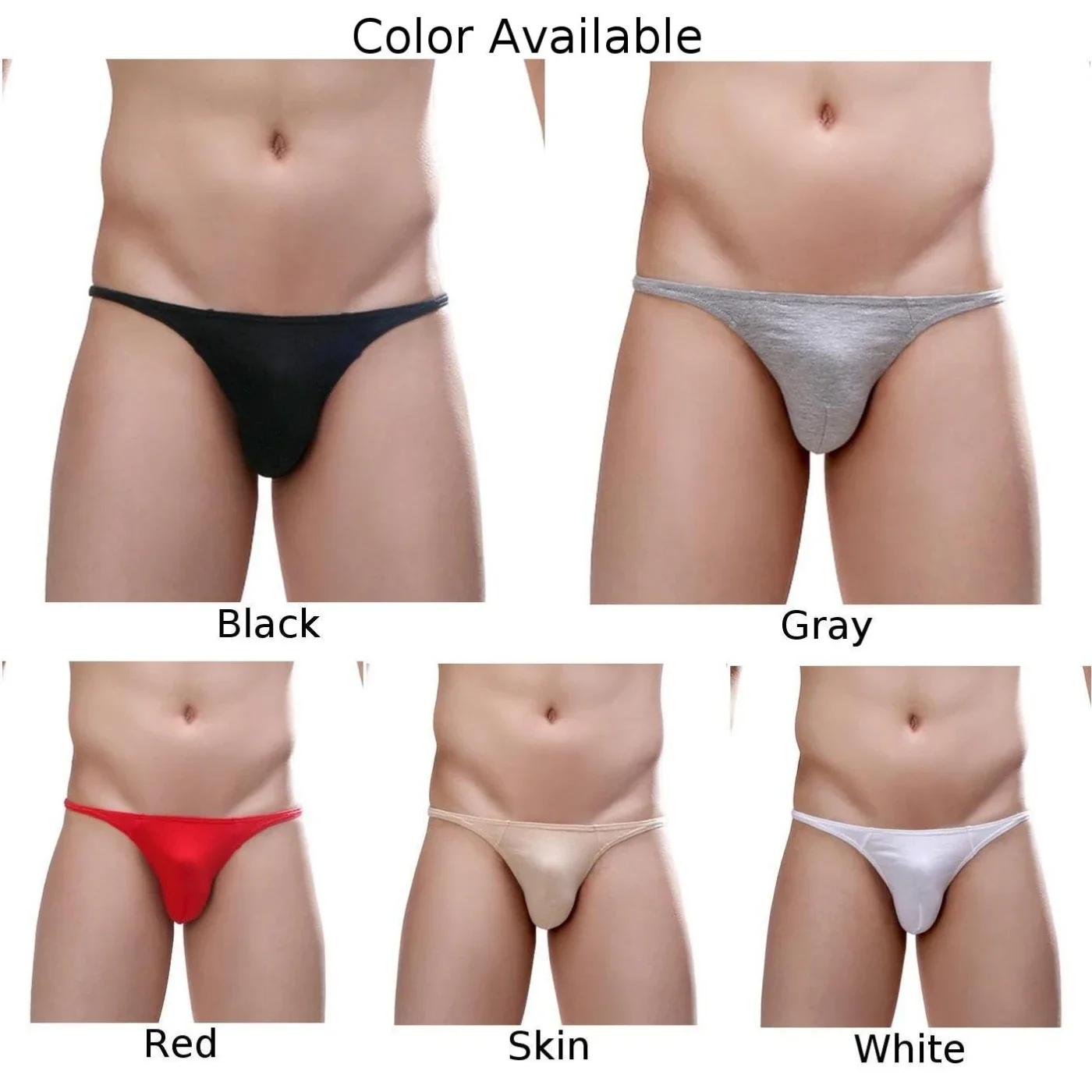 3D U Convex Pouch T-Back Thong For Men Cotton G-Strings Sport Skiny Breathable Underpants Sexy Solid Low Waist Bulge Panties A50