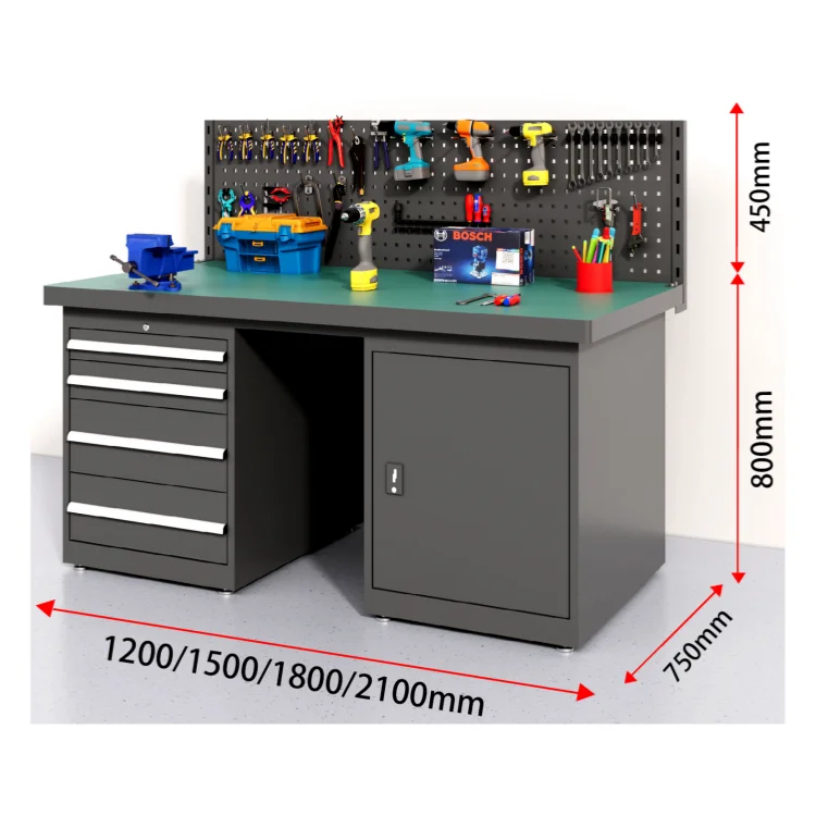 Garage storage combination tool cabinet Heavy workshop Metal workbench Tool bench Garage workstation cabinet