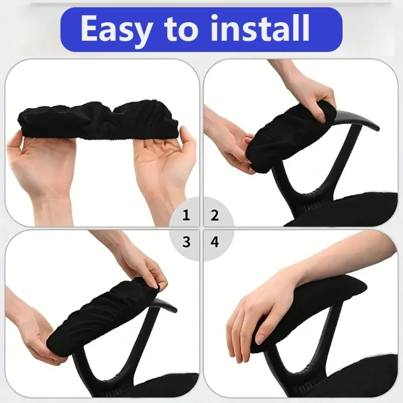 2 قطعة/المجموعة مرونة كرسي مكتب مسند الذراع يغطي الجاكار الدورية Chalr الذراع حامي بلون Armchalr يغطي لمكتب المنزل