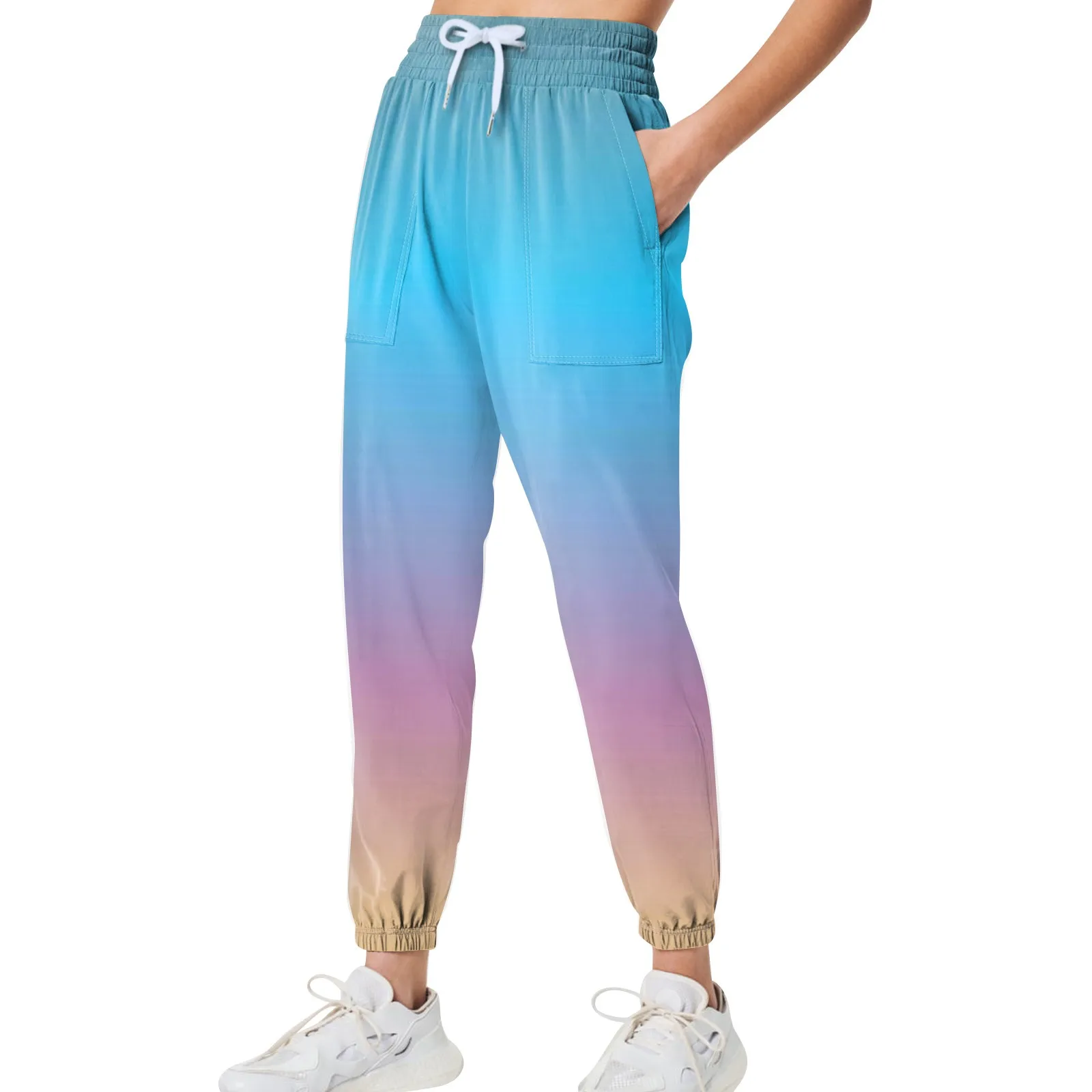 

Woman Pants Summer Ankle-length Pants Gradient Sports Pants Loose Lantern Harem Casual Pants Fashion Sweatpants Women