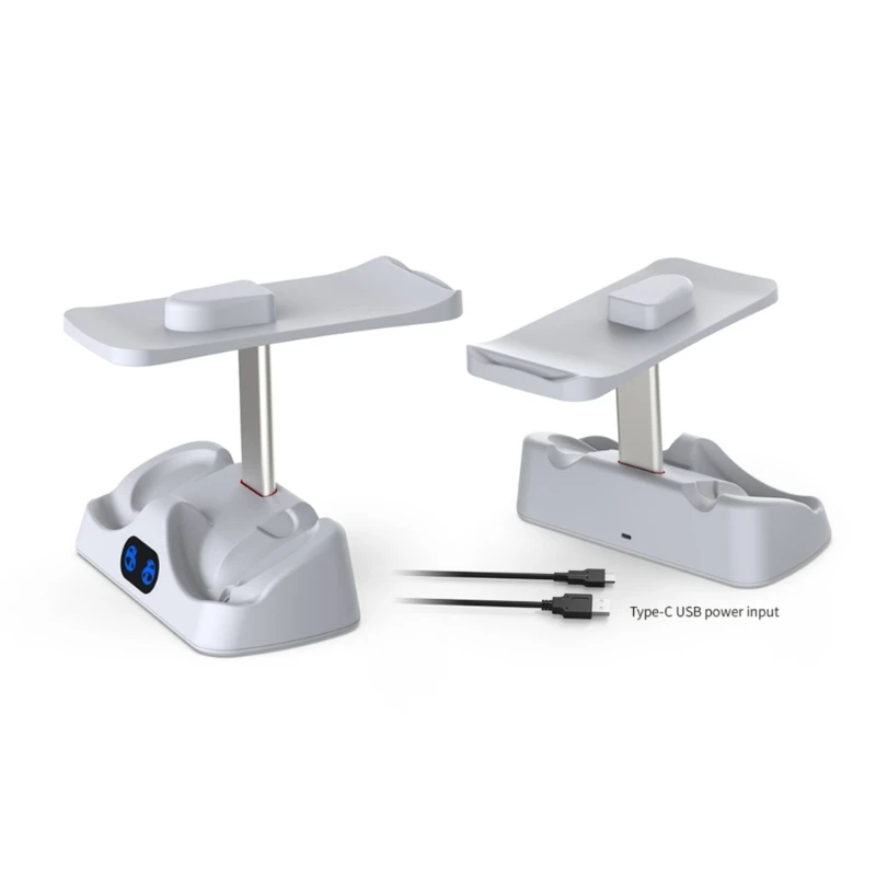 Entrega rápidamultifuncional estação de carregamento doca de carregamento de realidade virtual expositores para ps vr2 fone de ouvido expositor montagem