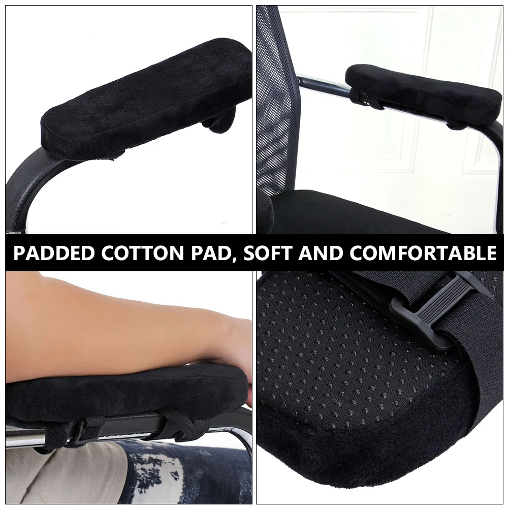 

Elastic Armrest Cushions Memory Sponge Pad Office Chair Gaming Elbow Support Comfortable Padded Cotton Universal Fit Rest Pads