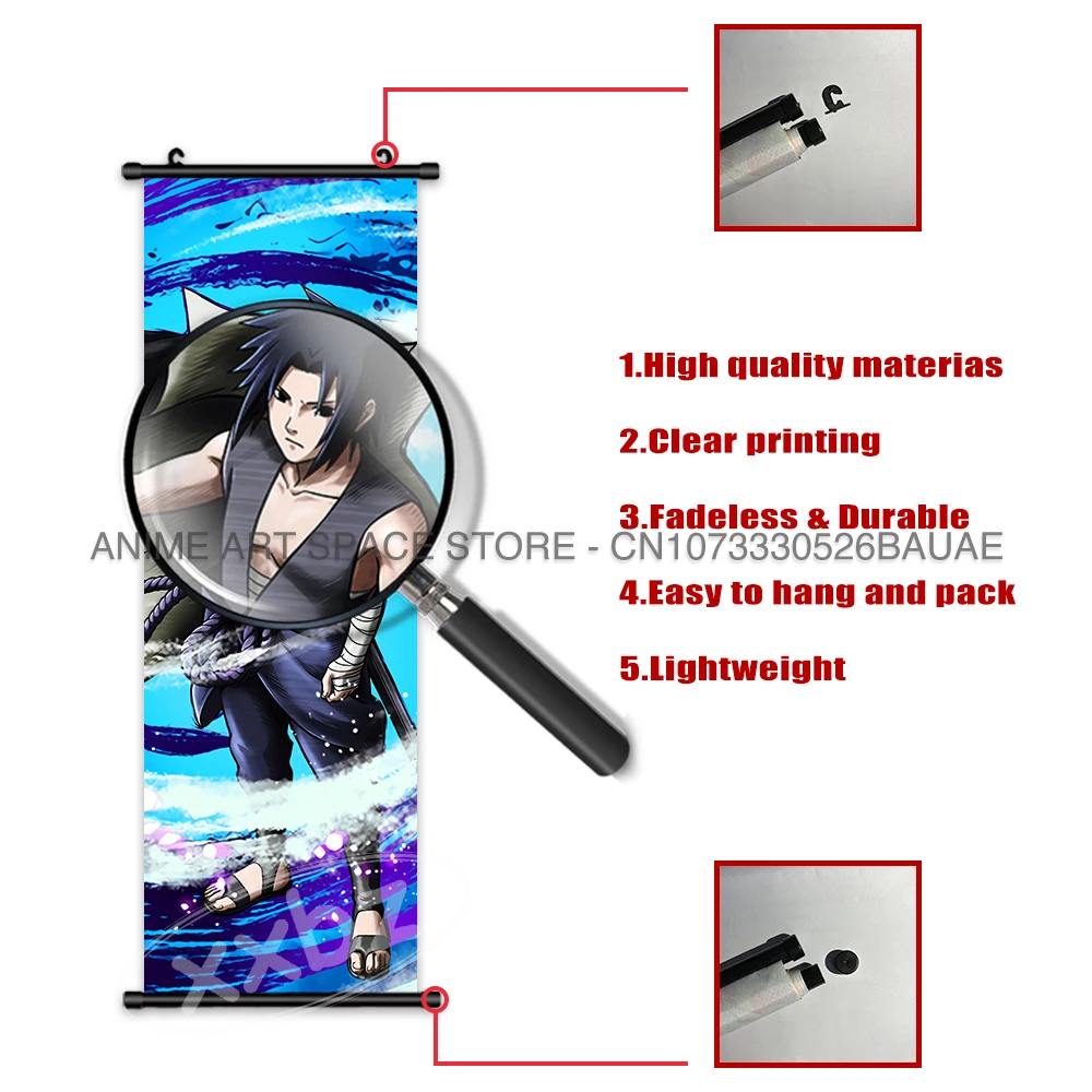 Naruto hängende Malerei Haruno Sakura Wandkunst Uchiha Madara Home Decor Tsunade Jiraiya Scroll Bild Orochimaru Anime Poster – Detail 6