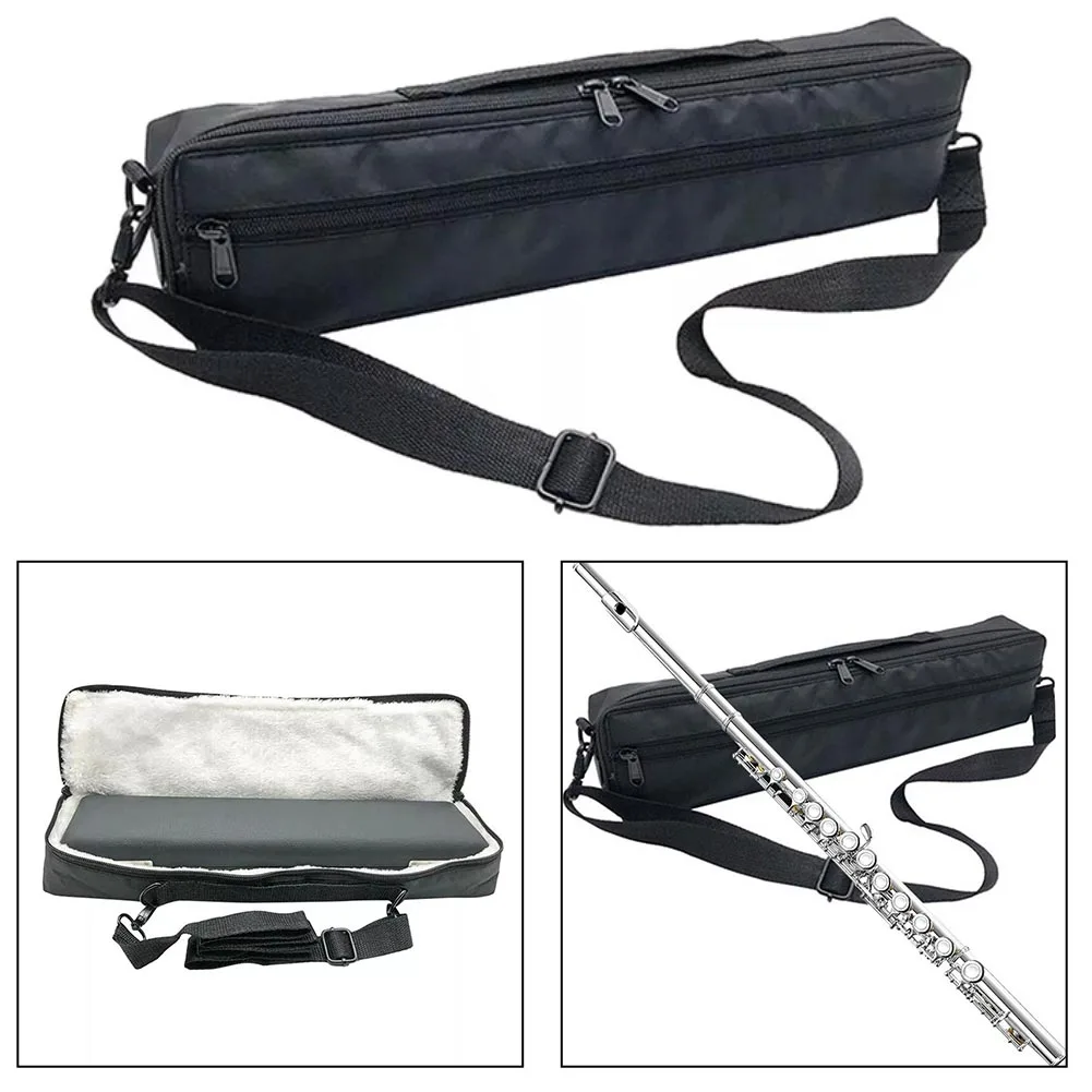 1x New 16/17 Holes Flute Storage Box Case Set Portable Soft Wool Lining Handbag Musical Instrument Parts Accessories Storage Bag