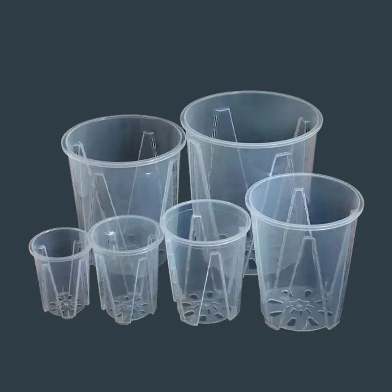 Orchid Pot 3Pcs Orchid Pots with Holes, 10/12/14/16/18/21cm Clear Orchid Pots Plastic Flower Plant Pot  Slotted Orchids Planter