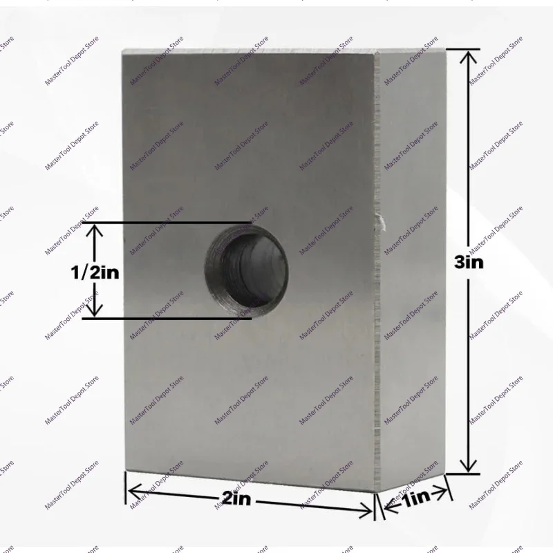 Precision 1-2-3 piece matched hardened steel with one hole (1x2x3) set for machining mill tools