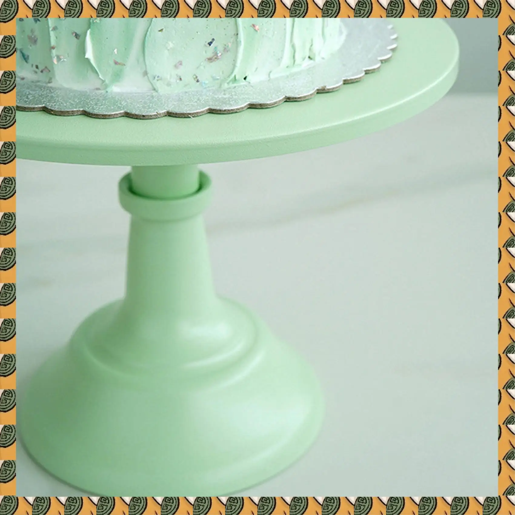 

A77I 2X Metal Iron Cake Stand Round Pedestal Dessert Holder Cupcake Display Rack Bakeware For Birthday Wedding Party (Gold)