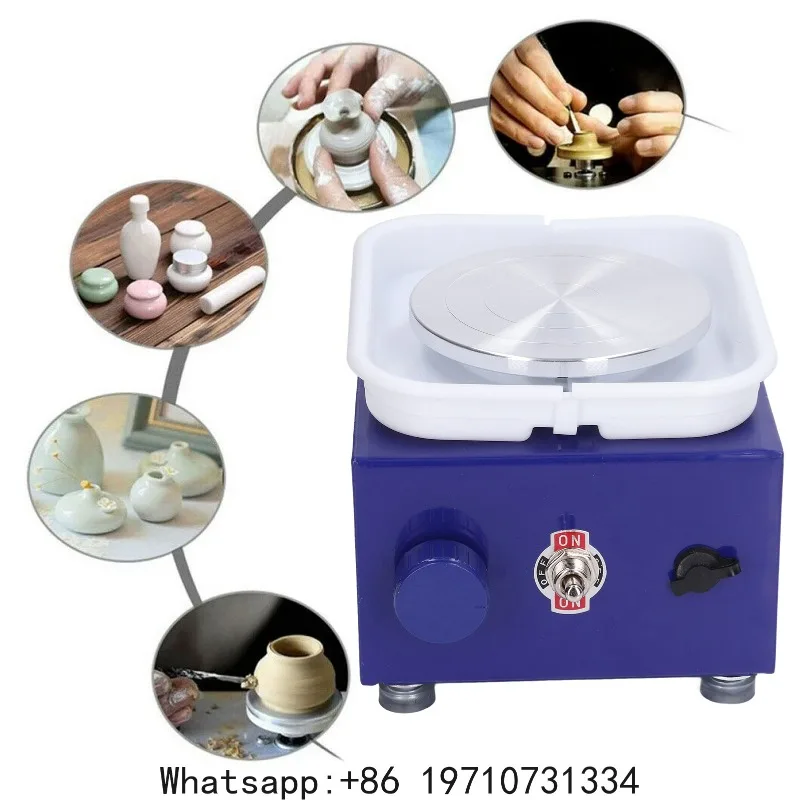 Generic Mini Pottery Wheel – Compact Tabletop Electric Clay Forming Machine for DIY Craft, Home Art, School & Studio Use