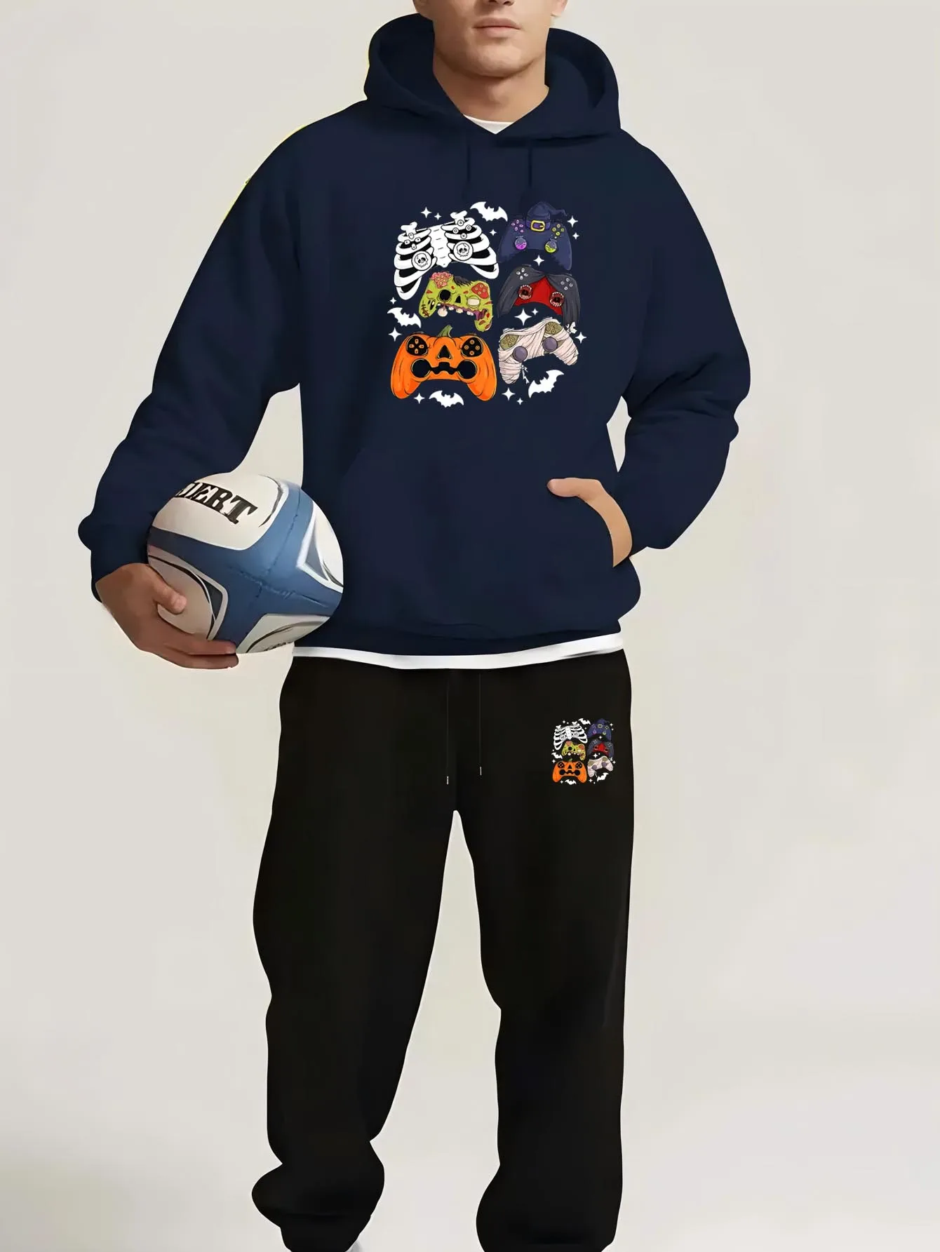 

2025 Men's Casual Jogging Sportswear Set Hoodie and Black Sweatpants Rubberized Jacket Fashion Sports Winter Warm 2 Piece Set