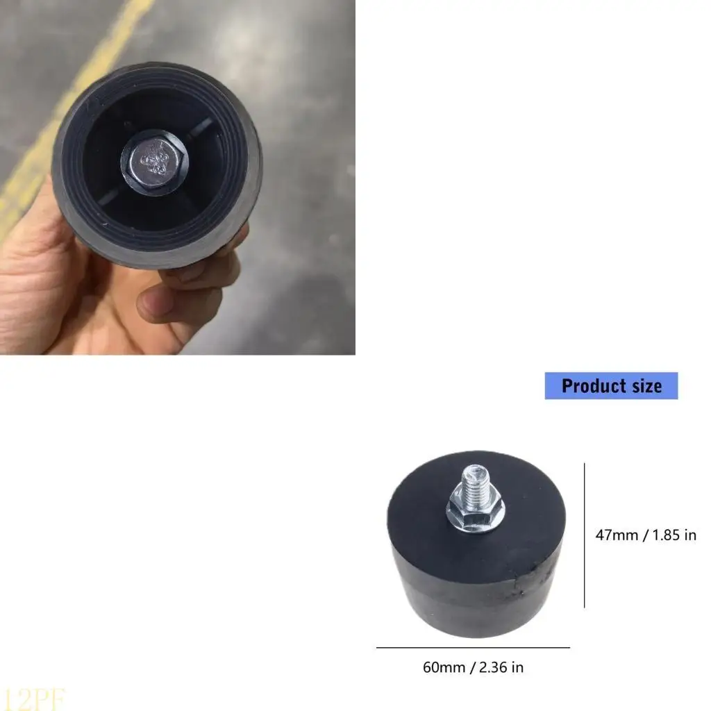 12PF 8mm Thread Pack Of 4 Heavy Duty Rubber Vibration Damping Feet For Air Compressor Pumps Noise Reduction Stability Anti Slip