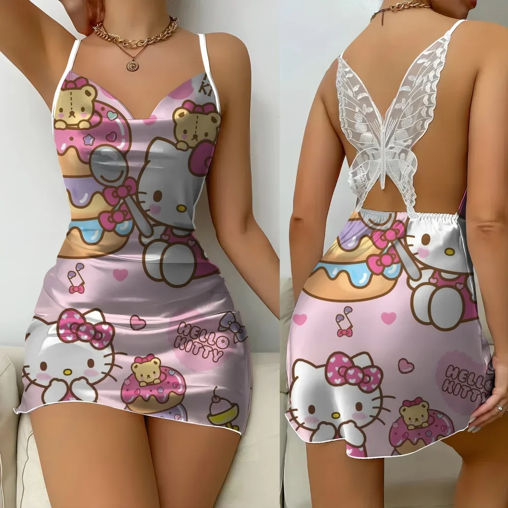 2024 Fashion Women's Summer Pajamas Woman Sexie Sleeveless Women Sexy Pajama Free Shipping Casual Home Lovely Cartoon Pattern