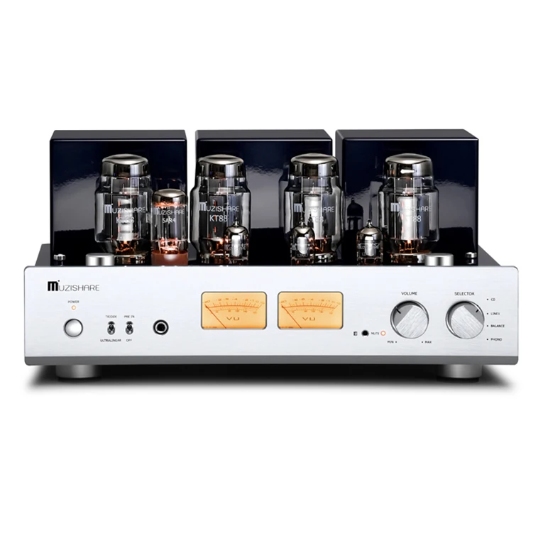 

Customized MUZISHARE 2.0 Channel Kt88 \ EL34 Power Vacuum Tube Amplifier Professional HIFI Audio