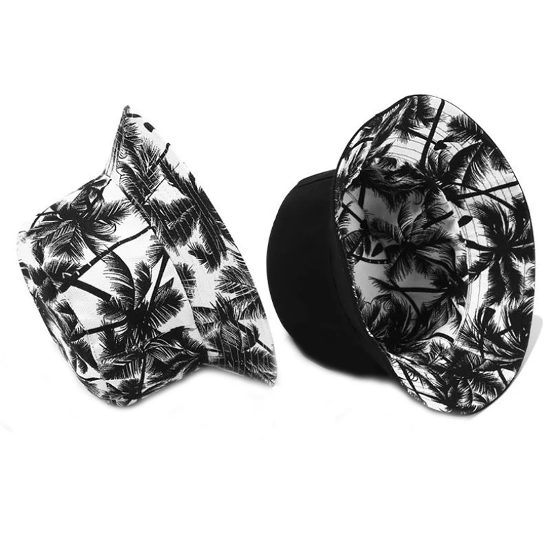 Two Side Bucket Hat For Men Women Hip Hop Fisherman Hat Adult Summer Flat Cap