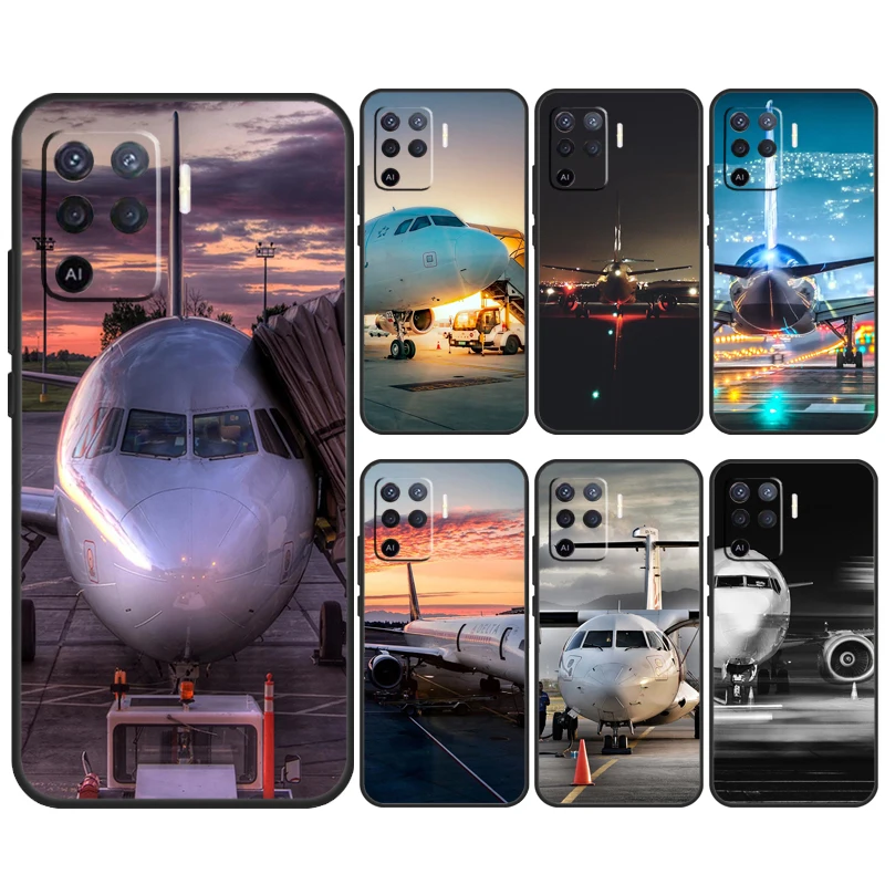 Travel Airplane Airport For OPPO A79 A54 A74 A94 A58 A78 A98 A5 A9 A53 A52 A72 A15 A16 A17 A57 A77 A76 A96 Case