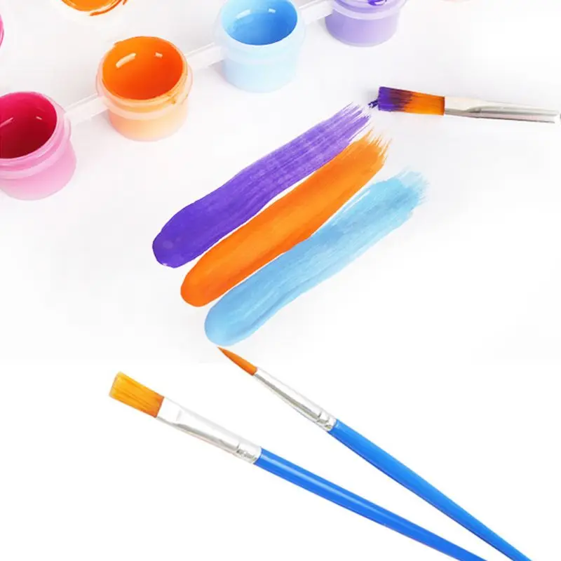 12 Colors Acrylic Paint Set Paintbrushes Include Kids Art Drawing Supplies for DIY Craffiti Coloring Acrylic Painting Dropship