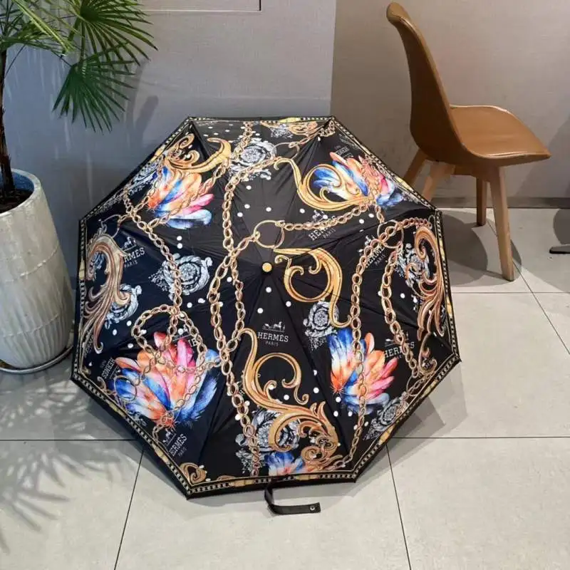 Big Brand Carriage Sunshade Umbrella Folding Fully Automatic UV Resistant Sun Umbrella Black Rubber Sunny Umbrella Dual Purpose