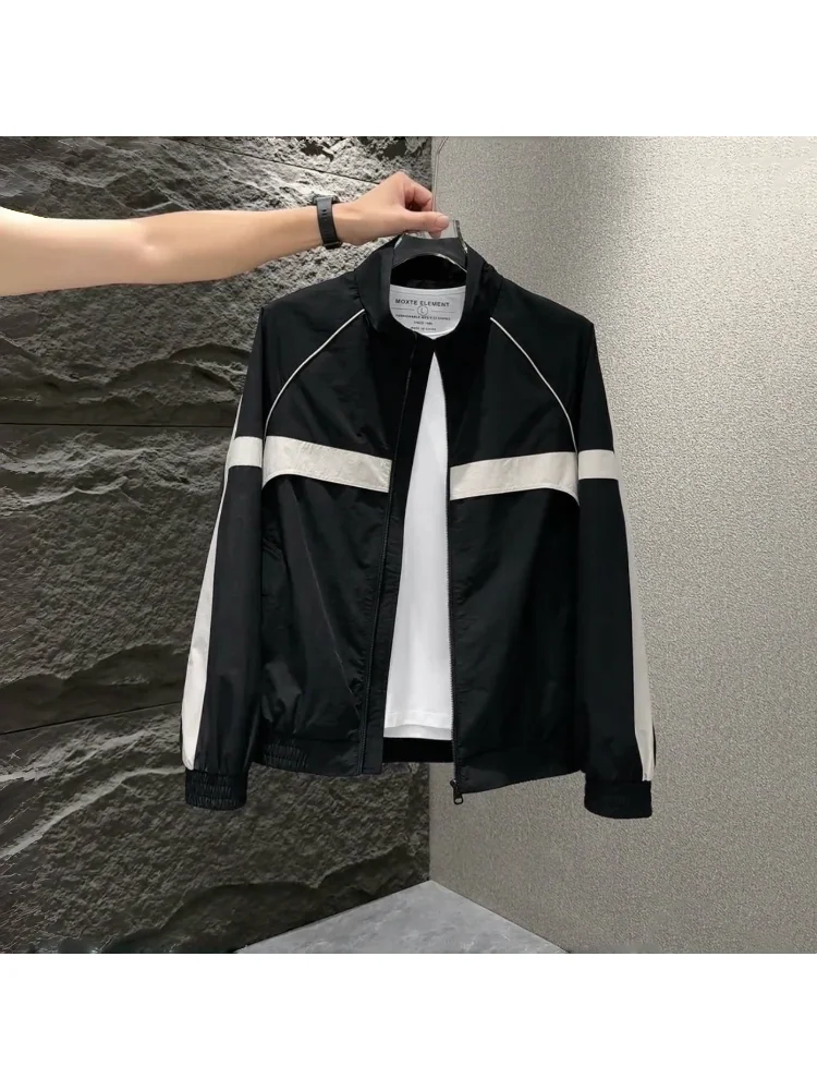 

Faionable Color Blo, повседневная мужская куртка с воротником-стойкой, весенне-осенняя новая универсальная верхняя одежда, модная брендовая молодежная рабочая одежда