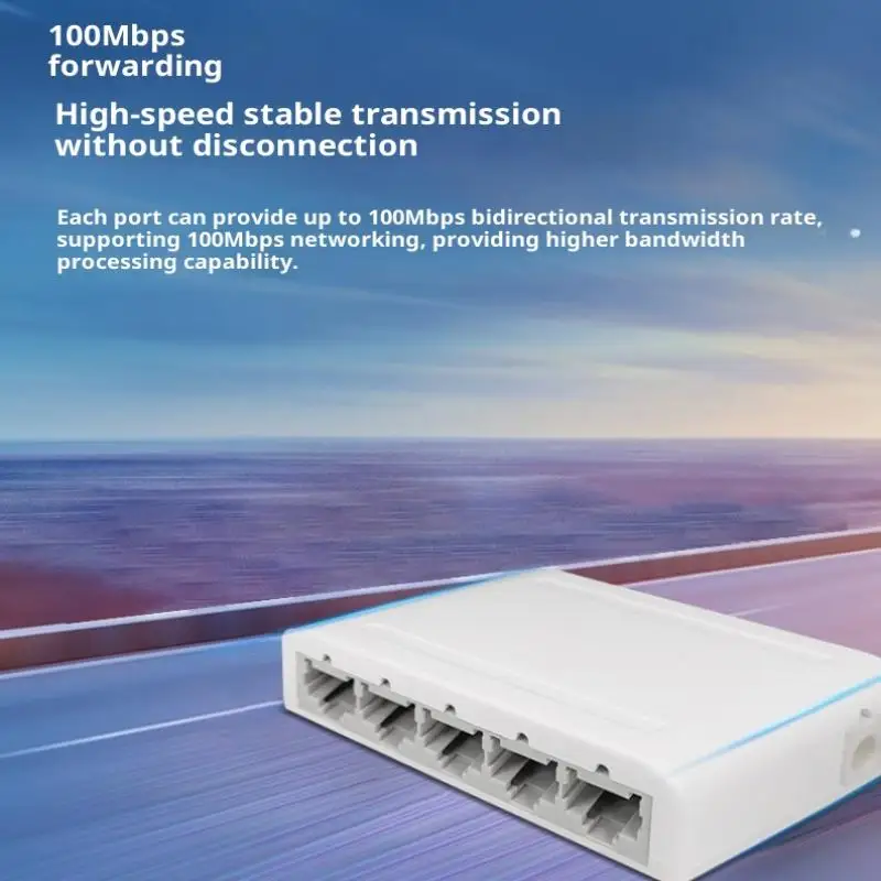 5 Port/8 Port 100Mbps Ethernet Fast Switch RJ45 Multi-port Data Network Switch Smart Hub Internet Injector Adapter