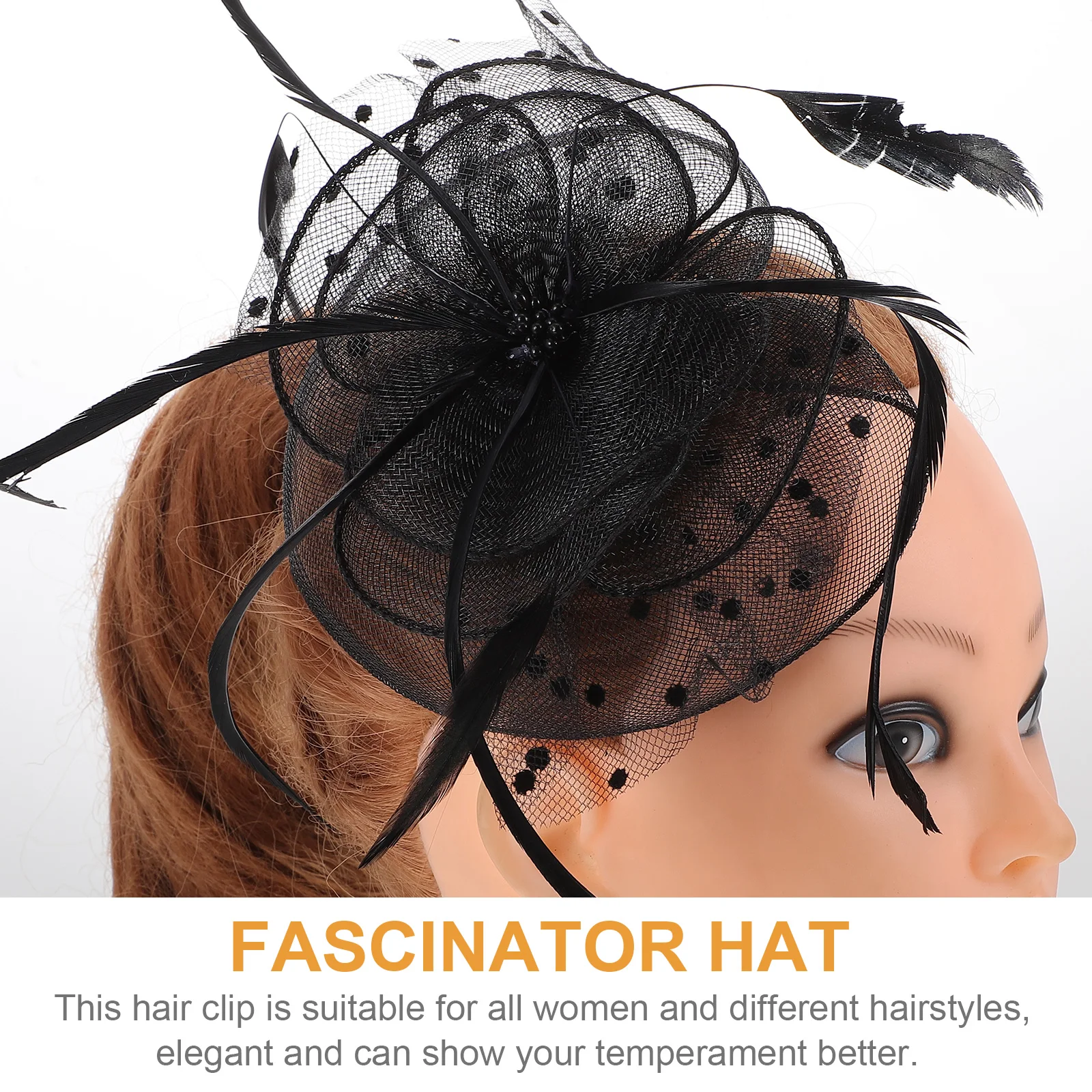 

Elegant Mesh Hair Clip For Women Wedding Prom Party Cosplay Dance Banquet Honeymoon Premium Durable Non-Breakable