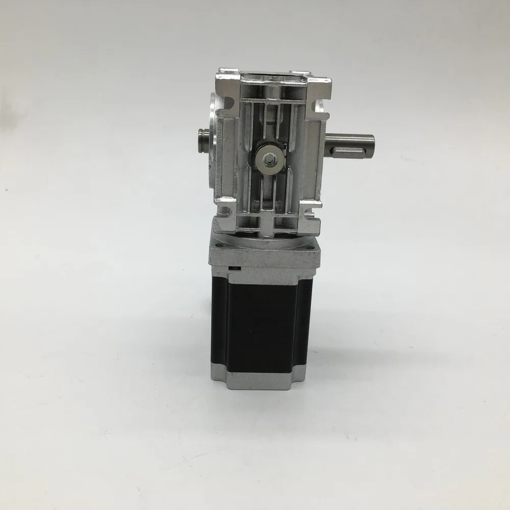 80:1 Worm Gearbox RV030 Speed Reducer 14mm output + Nema23 Stepper Motor driver 2.2NM 310Oz-in Convert 90degree For CNC Router