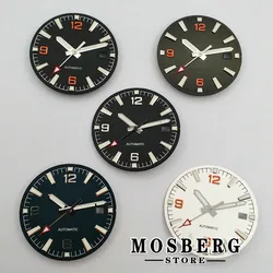 31mm Black Watch Dial With Watch Hands Green Luminous For NH35 ETA2824 2836 Miyota8215 8205 821A DG2813 3804 Movement