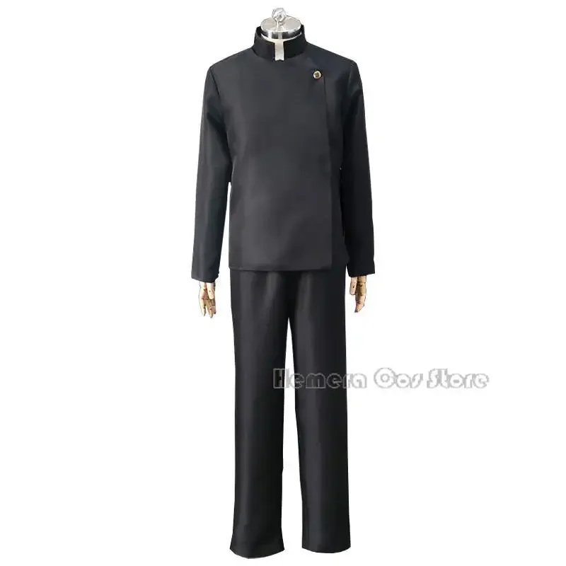 JJK-Gojo Satoru Anime Cosplay Costume pour hommes, lunettes, uniforme de lycée, perruque trempée, Halloween, adulte